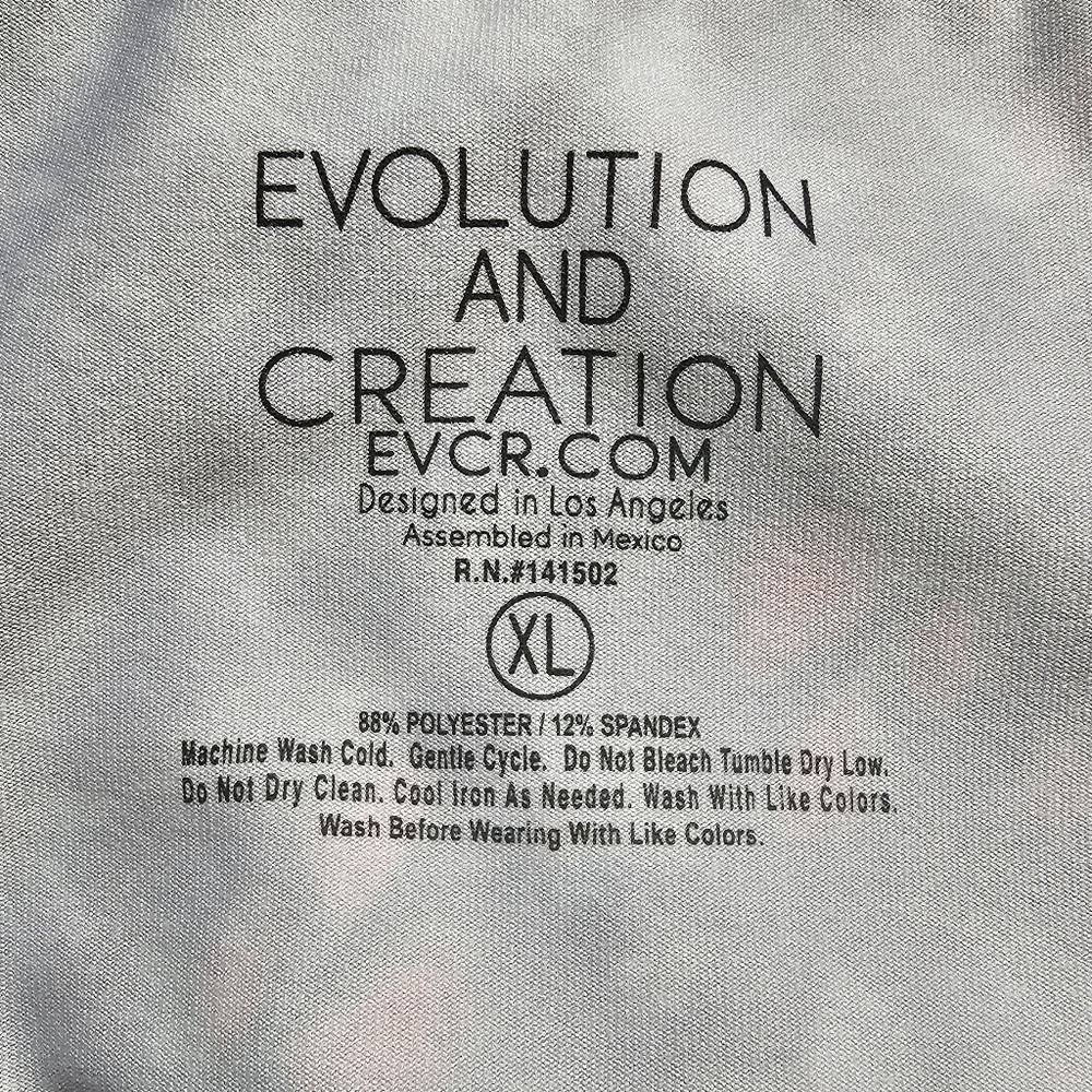 Evolution And Creation Navy Floral Racerback Crop Tank Top Sports Bra Size XL - Picture 7 of 8